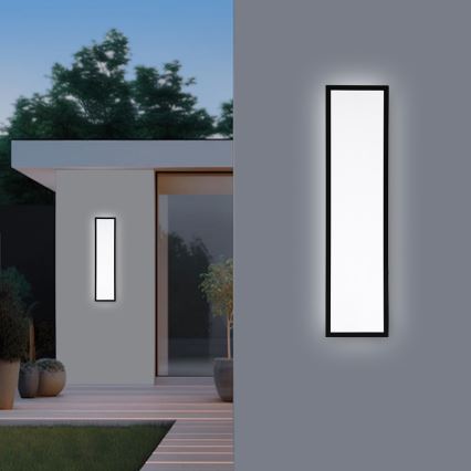 Brilagi - LED ljusreglerad taklampa till badrum FRAME SMART LED/50W/230V 30x120 cm 3000-6000K IP44 svart + fjärrkontroll