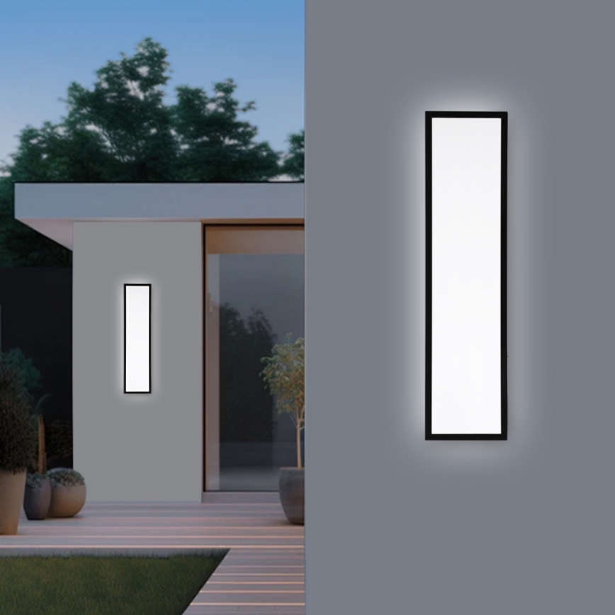 Brilagi - LED ljusreglerad taklampa till badrum FRAME SMART LED/50W/230V 30x120 cm 3000-6000K IP44 svart + fjärrkontroll