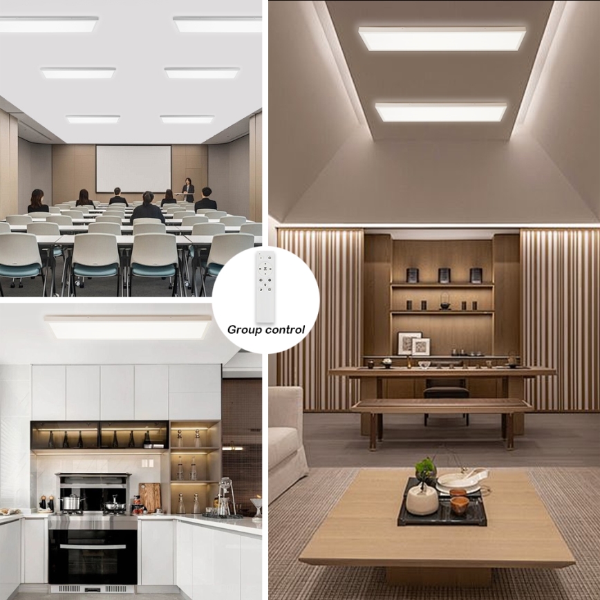 Brilagi - LED ljusreglerad taklampa till badrum FRAME SMART LED/50W/230V 30x120 cm 3000-6000K IP44 vit + fjärrkontroll