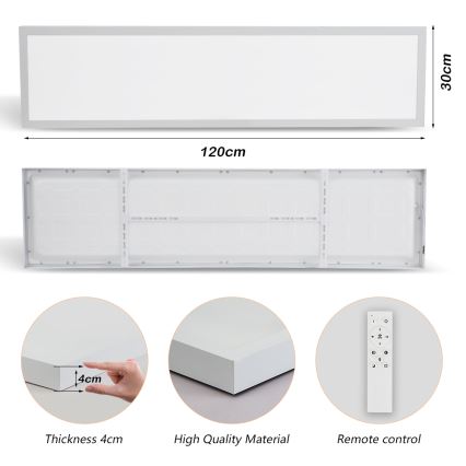 Brilagi - LED ljusreglerad taklampa till badrum FRAME SMART LED/50W/230V 30x120 cm 3000-6000K IP44 vit + fjärrkontroll