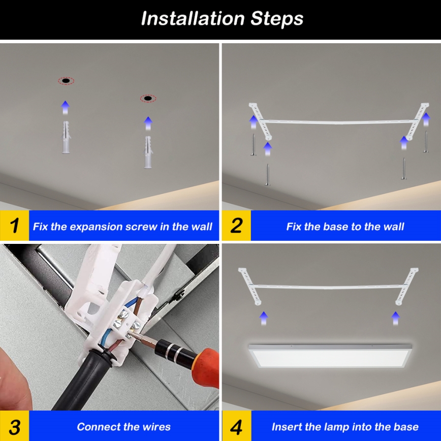 Brilagi - LED ljusreglerad taklampa till badrum FRAME SMART LED/50W/230V 30x120 cm 3000-6000K IP44 vit + fjärrkontroll
