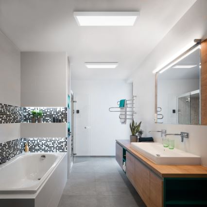 Brilagi - LED ljusreglerad taklampa till badrum FRAME SMART LED/50W/230V 60x60 cm 3000-6000K IP44 vit + fjärrkontroll