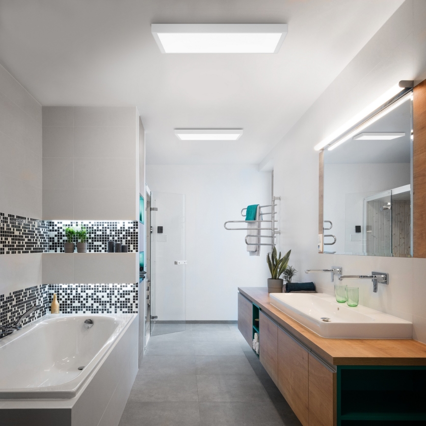 Brilagi - LED ljusreglerad taklampa till badrum FRAME SMART LED/50W/230V 60x60 cm 3000-6000K IP44 vit + fjärrkontroll