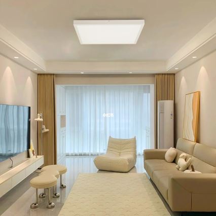 Brilagi - LED ljusreglerad taklampa till badrum FRAME SMART LED/50W/230V 60x60 cm 3000-6000K IP44 vit + fjärrkontroll