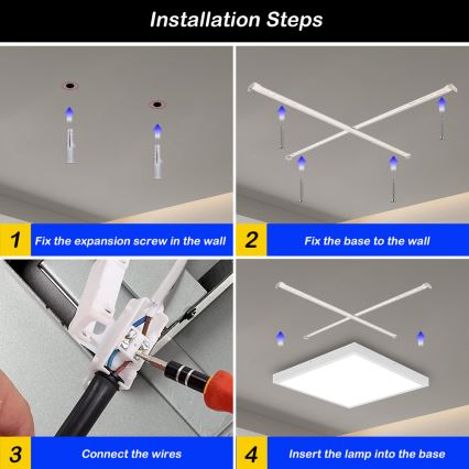 Brilagi - LED ljusreglerad taklampa till badrum FRAME SMART LED/50W/230V 60x60 cm 3000-6000K IP44 vit + fjärrkontroll