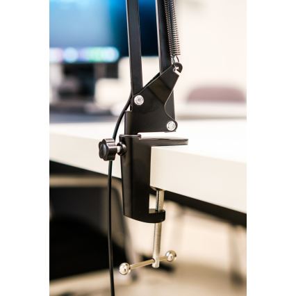 Brilagi - LED Dimbar bordslampa med ett förstoringsglas LENS LED/12W/5V 3000/4200/6000K svart