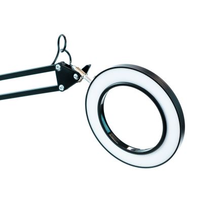 Brilagi - LED Dimbar bordslampa med ett förstoringsglas LENS LED/12W/5V 3000/4200/6000K svart