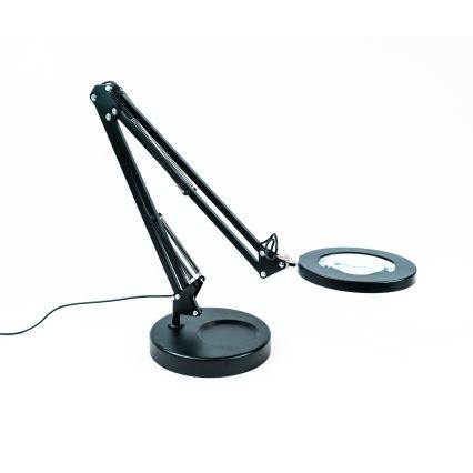 Brilagi - LED Dimbar bordslampa med ett förstoringsglas LENS LED/12W/5V 3000/4200/6000K svart