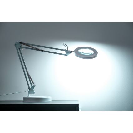 Brilagi - LED Dimbar bordslampa med ett förstoringsglas LENS LED/12W/5V 3000/4200/6000K vit