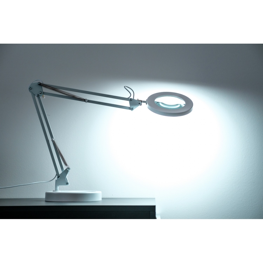 Brilagi - LED Dimbar bordslampa med ett förstoringsglas LENS LED/12W/5V 3000/4200/6000K vit
