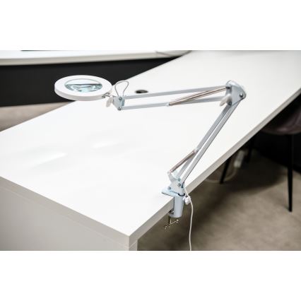 Brilagi - LED Dimbar bordslampa med ett förstoringsglas LENS LED/12W/5V 3000/4200/6000K vit