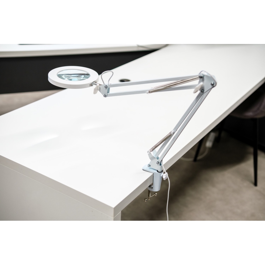 Brilagi - LED Dimbar bordslampa med ett förstoringsglas LENS LED/12W/5V 3000/4200/6000K vit