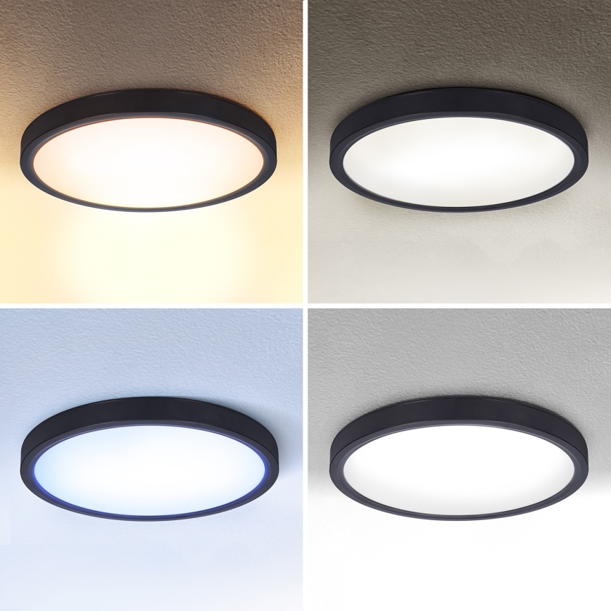 Brilagi - LED Dimbar taklampa ESTELA LED/36W/230V 3000-6500K ø 30 cm svart + fjärrkontroll
