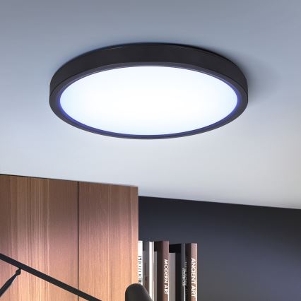 Brilagi - LED Dimbar taklampa ESTELA LED/36W/230V 3000-6500K ø 30 cm svart + fjärrkontroll