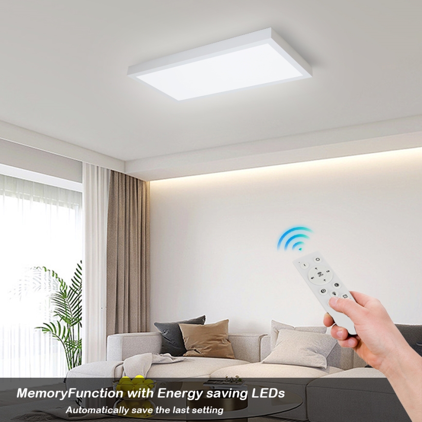 Brilagi - LED ljusreglerad taklampa till badrum FRAME SMART LED/30W/230V 30x60 cm 3000-6000K IP44 vit + fjärrkontroll