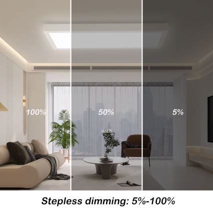 Brilagi - LED ljusreglerad taklampa till badrum FRAME SMART LED/30W/230V 30x60 cm 3000-6000K IP44 vit + fjärrkontroll
