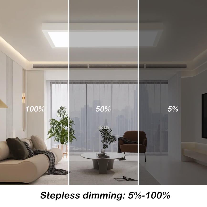 Brilagi - LED ljusreglerad taklampa till badrum FRAME SMART LED/30W/230V 30x60 cm 3000-6000K IP44 vit + fjärrkontroll