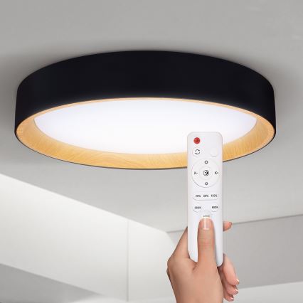 Brilagi - LED Dimbar taklampa LARIOS LED/48W/230V 3000-6500K ø 39 cm svart + fjärrkontroll