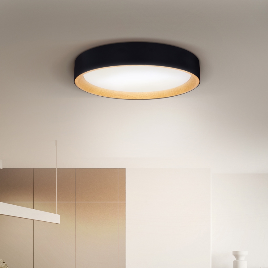 Brilagi - LED Dimbar taklampa LARIOS LED/48W/230V 3000-6500K ø 39 cm svart + fjärrkontroll