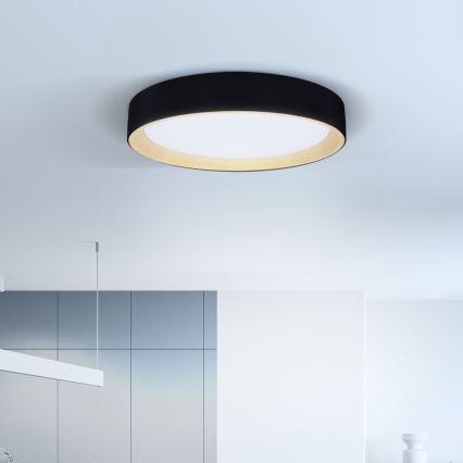 Brilagi - LED Dimbar taklampa LARIOS LED/48W/230V 3000-6500K ø 39 cm svart + fjärrkontroll