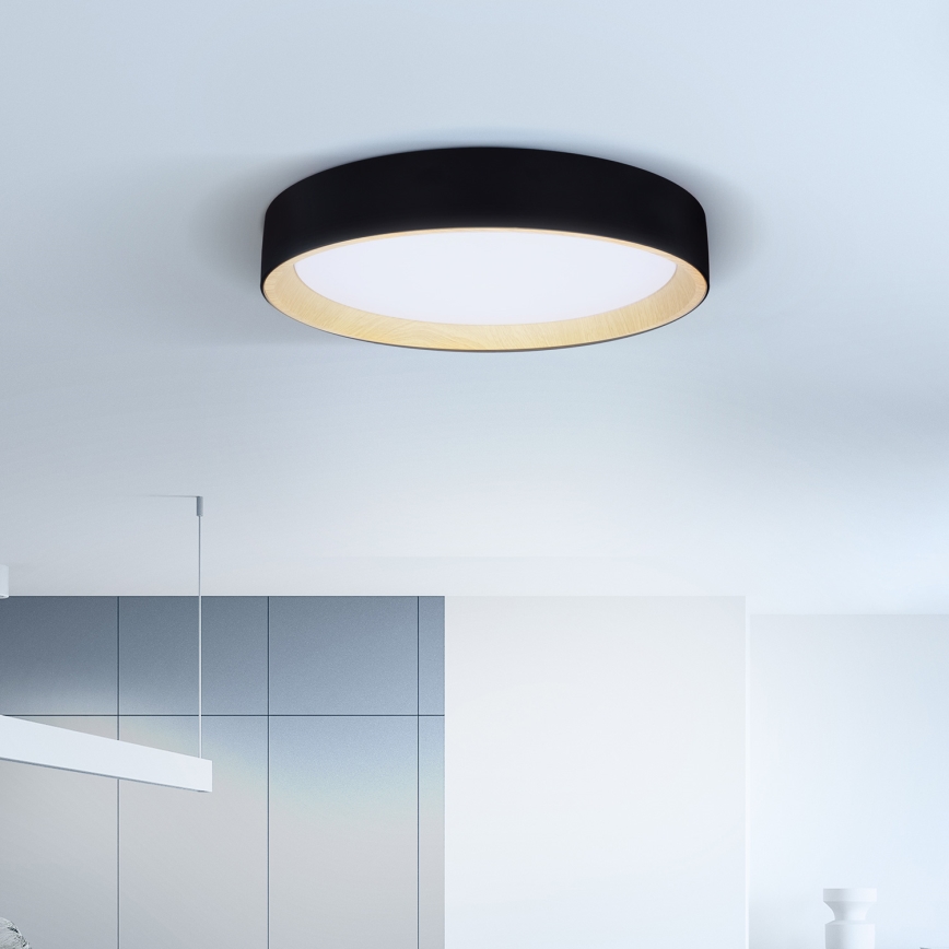 Brilagi - LED Dimbar taklampa LARIOS LED/48W/230V 3000-6500K ø 39 cm svart + fjärrkontroll