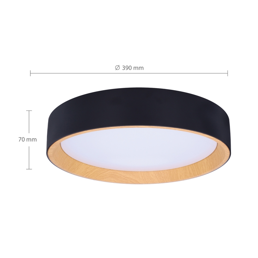 Brilagi - LED Dimbar taklampa LARIOS LED/48W/230V 3000-6500K ø 39 cm svart + fjärrkontroll