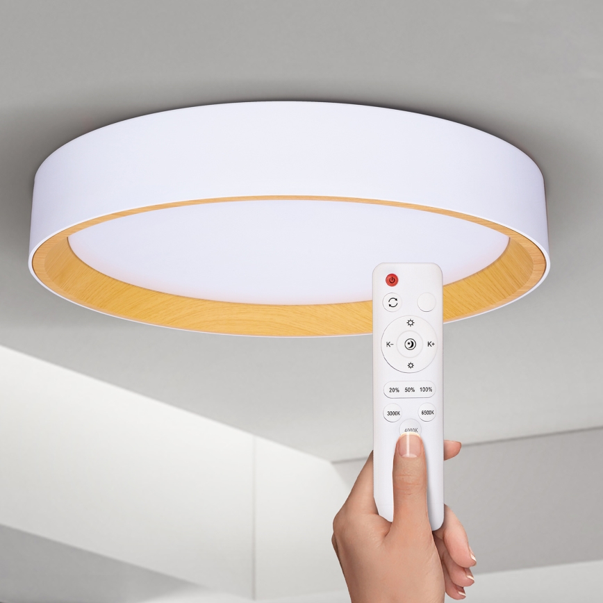Brilagi - LED Dimbar taklampa LARIOS LED/48W/230V 3000-6500K ø 39 cm vit + fjärrkontroll