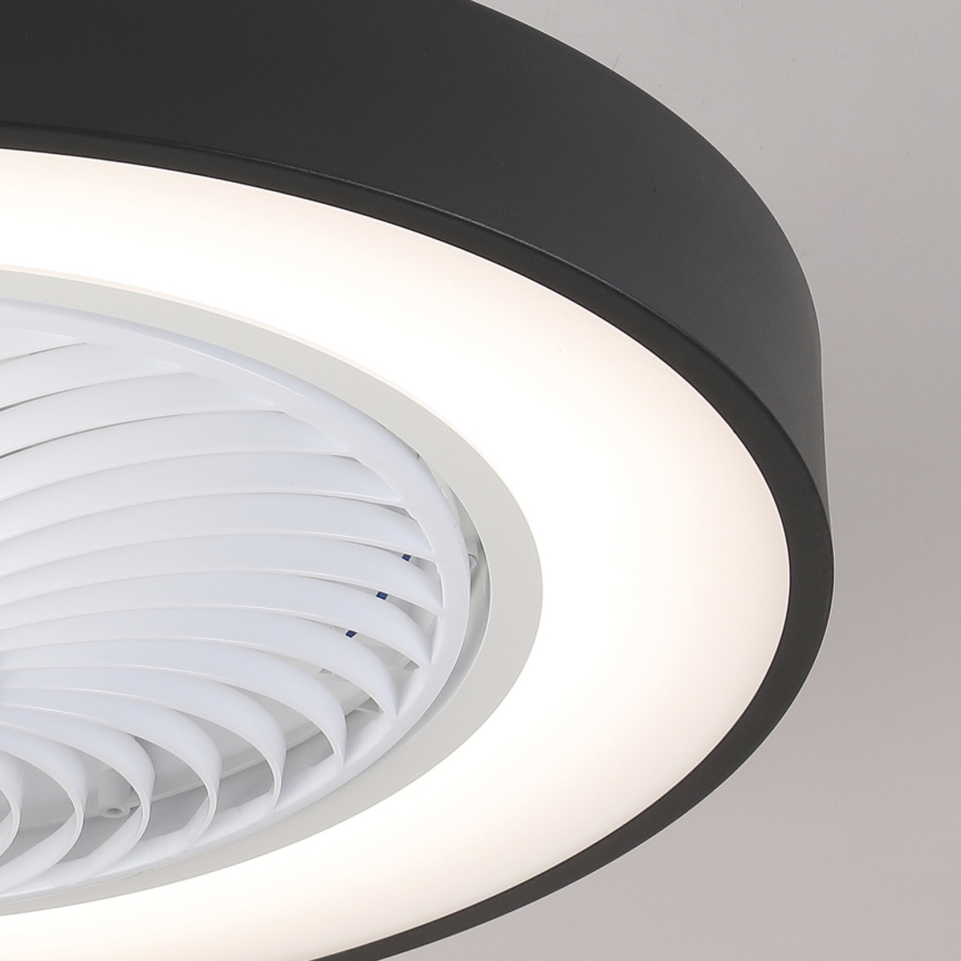 Brilagi - LED Dimbar taklampa med fläkt LED/30W/230V 3000-6500K svart + fjärrkontroll