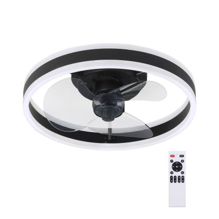 Brilagi - LED Dimbar taklampa med fläkt LED/30W/230V 3000-6500K svart + fjärrkontroll