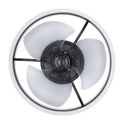 Brilagi - LED Dimbar taklampa med fläkt LED/30W/230V 3000-6500K svart + fjärrkontroll