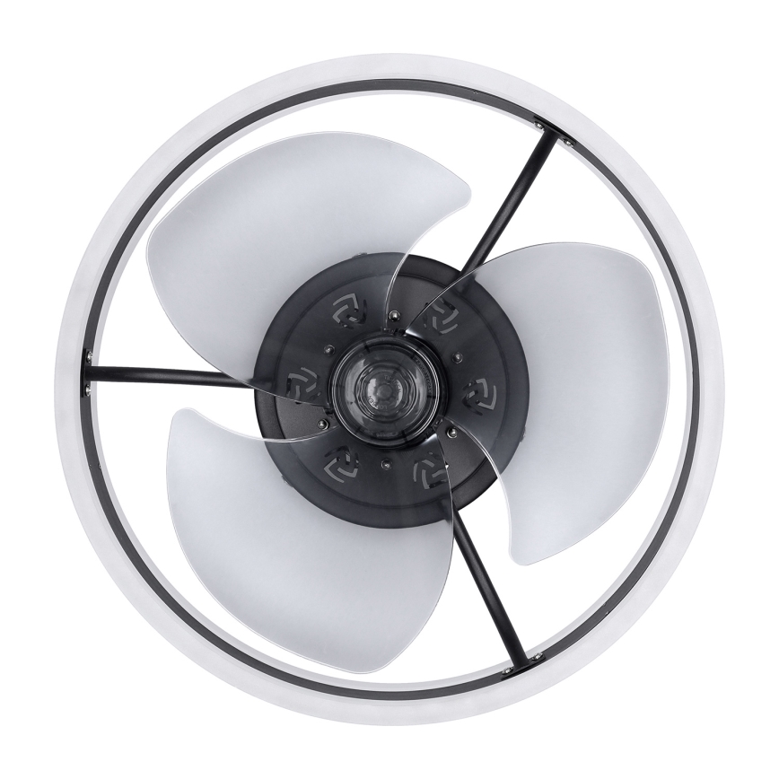 Brilagi - LED Dimbar taklampa med fläkt LED/30W/230V 3000-6500K svart + fjärrkontroll
