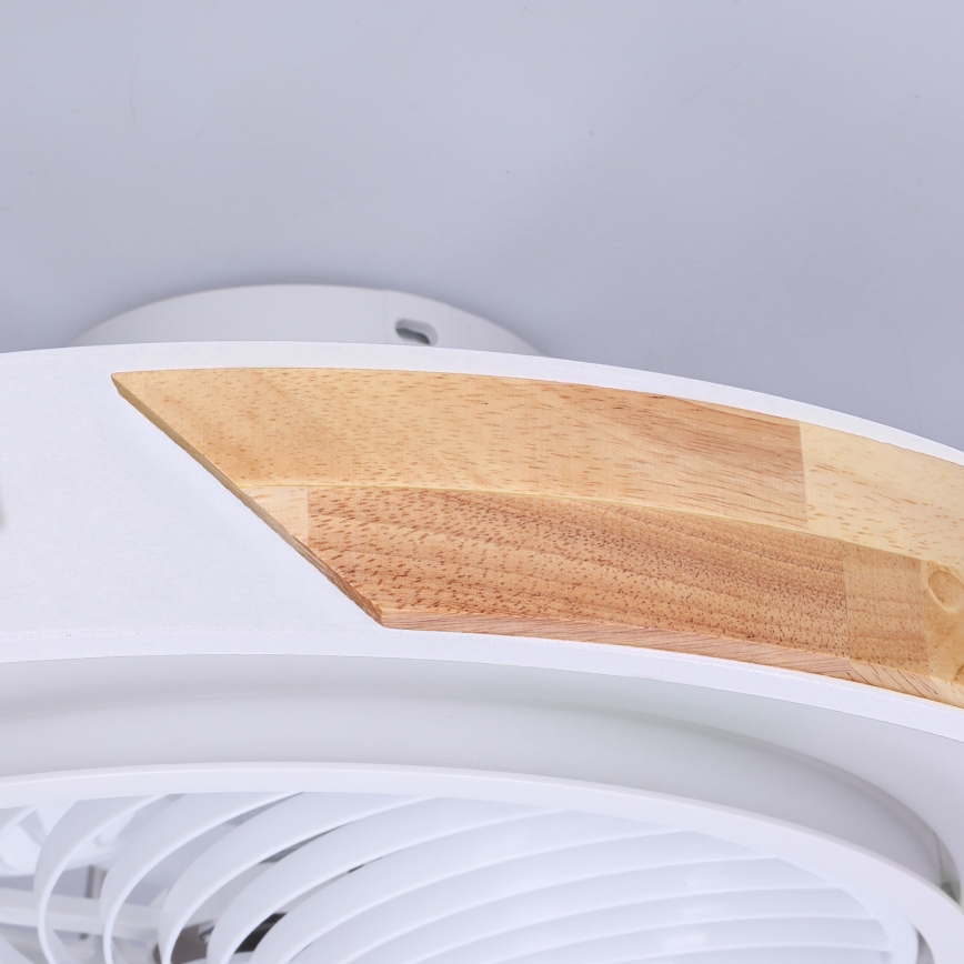 Brilagi - LED Dimbar taklampa med fläkt LED/30W/230V 3000-6500K vit/ek + fjärrkontroll