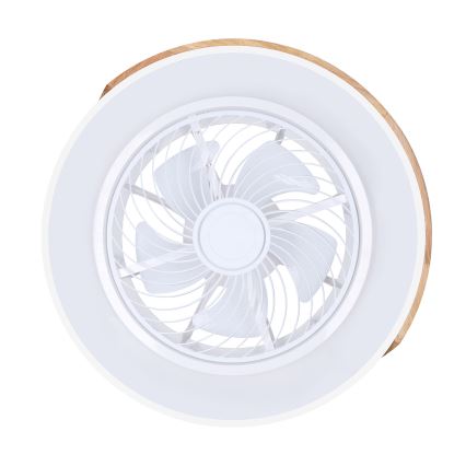 Brilagi - LED Dimbar taklampa med fläkt LED/30W/230V 3000-6500K vit/ek + fjärrkontroll