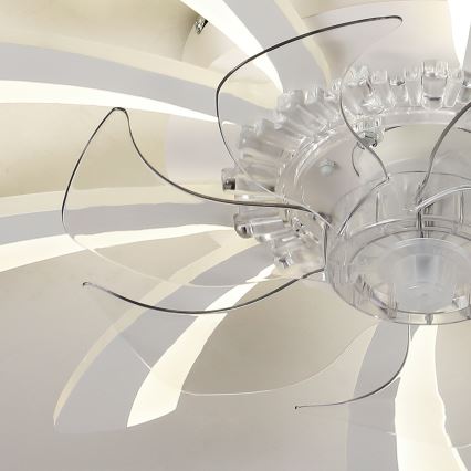 Brilagi - LED Dimbar taklampa med fläkt LED/50W/230V 3000-6500K vit + fjärrkontroll