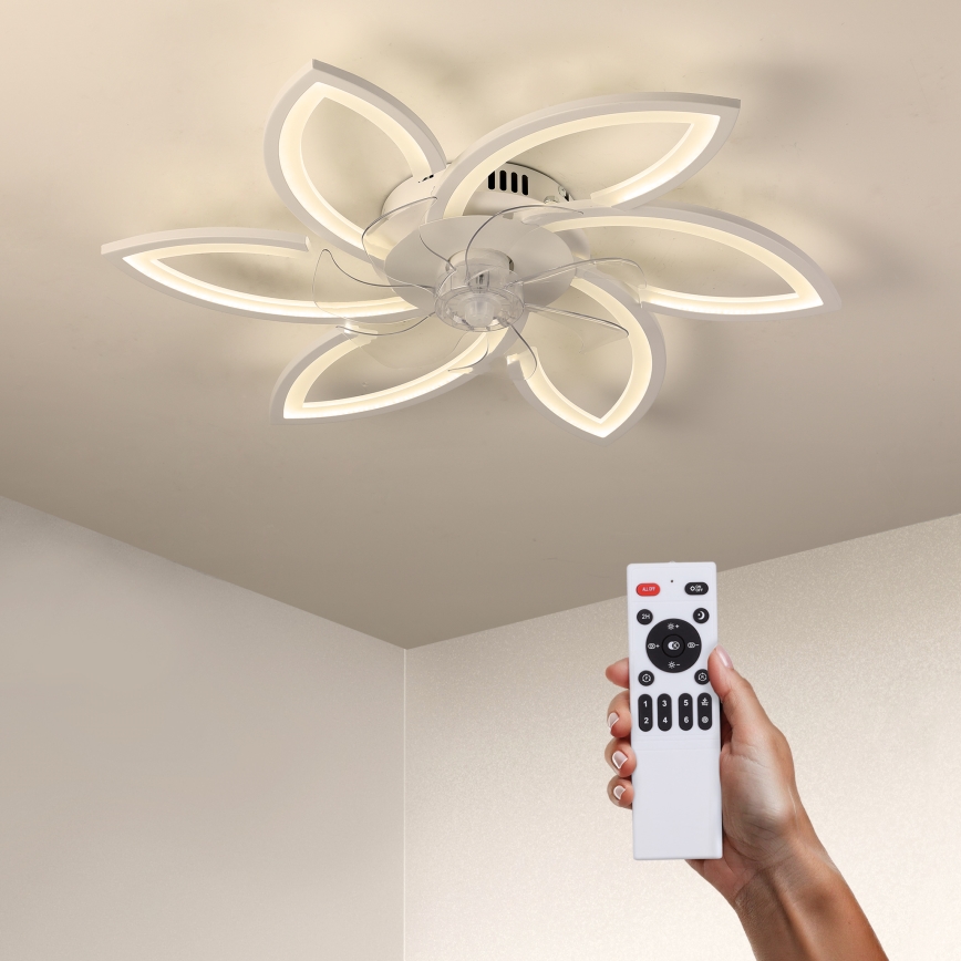Brilagi - LED Dimbar taklampa med fläkt LED/50W/230V 3000-6500K vit + fjärrkontroll