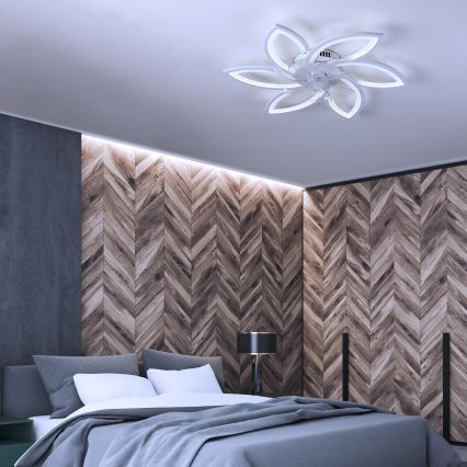 Brilagi - LED Dimbar taklampa med fläkt LED/50W/230V 3000-6500K vit + fjärrkontroll