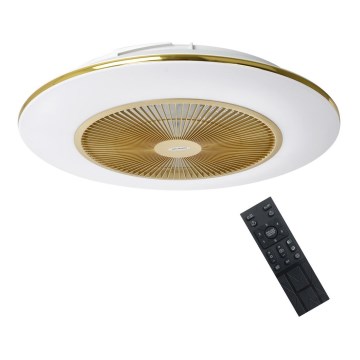 Brilagi - LED Dimbar lampa med fläkt AURA LED/38W/230V 3000-6000K guld + fjärrkontroll