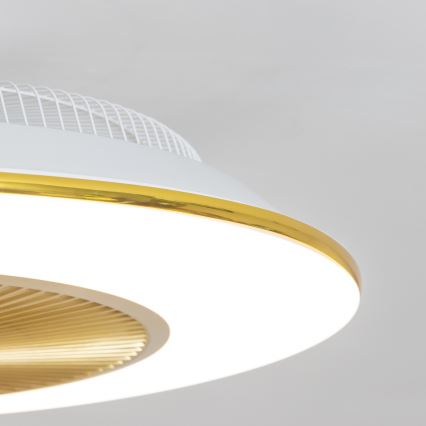 Brilagi - LED Dimbar lampa med fläkt AURA LED/38W/230V 3000-6000K guld + fjärrkontroll