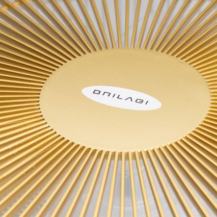Brilagi - LED Dimbar lampa med fläkt AURA LED/38W/230V 3000-6000K guld + fjärrkontroll