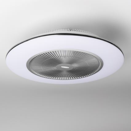 Brilagi - LED Dimbar lampa med fläkt AURA LED/38W/230V 3000-6000K silver + fjärrkontroll