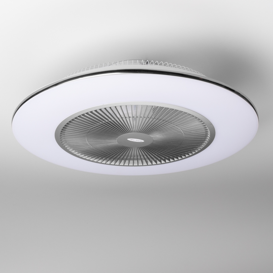 Brilagi - LED Dimbar lampa med fläkt AURA LED/38W/230V 3000-6000K silver + fjärrkontroll
