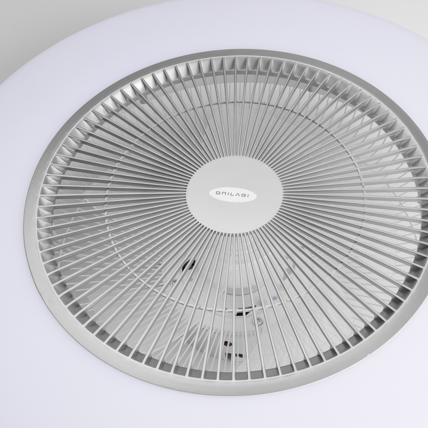 Brilagi - LED Dimbar lampa med fläkt AURA LED/38W/230V 3000-6000K silver + fjärrkontroll