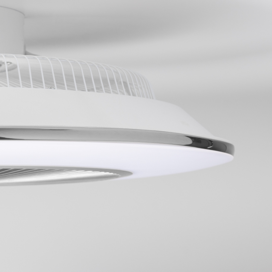 Brilagi - LED Dimbar lampa med fläkt AURA LED/38W/230V 3000-6000K silver + fjärrkontroll