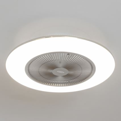 Brilagi - LED Dimbar lampa med fläkt AURA LED/38W/230V 3000-6000K silver + fjärrkontroll