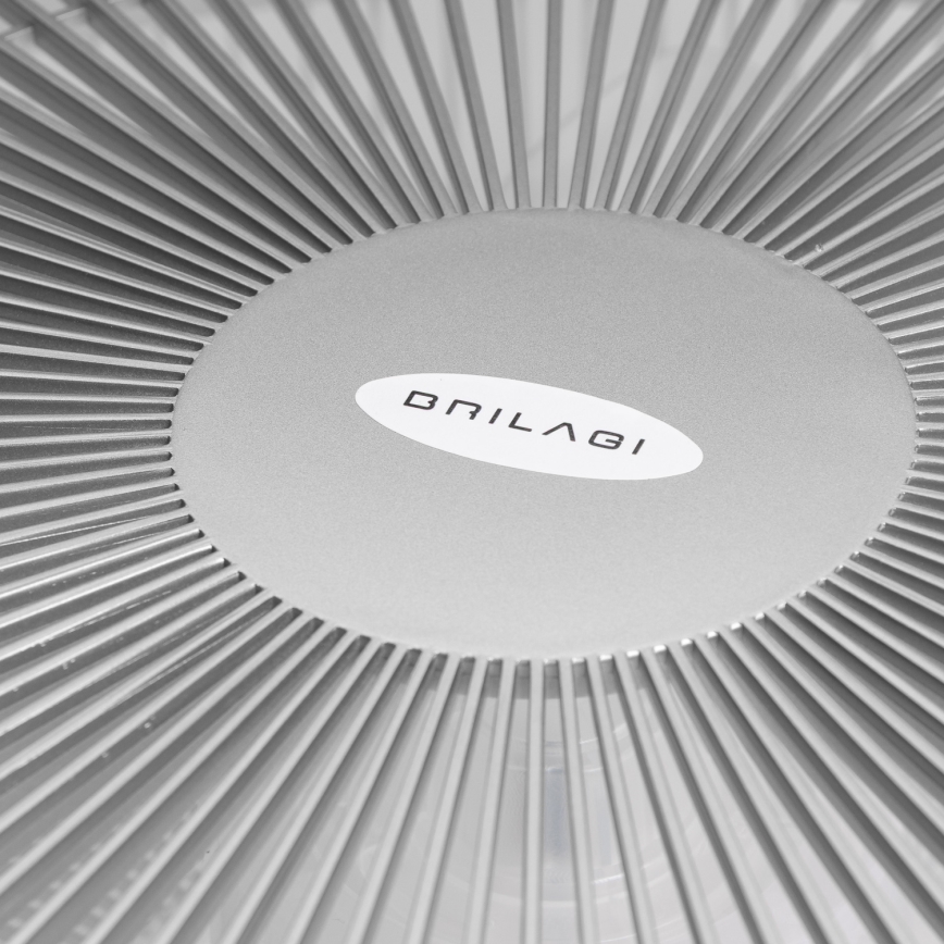 Brilagi - LED Dimbar lampa med fläkt AURA LED/38W/230V 3000-6000K silver + fjärrkontroll