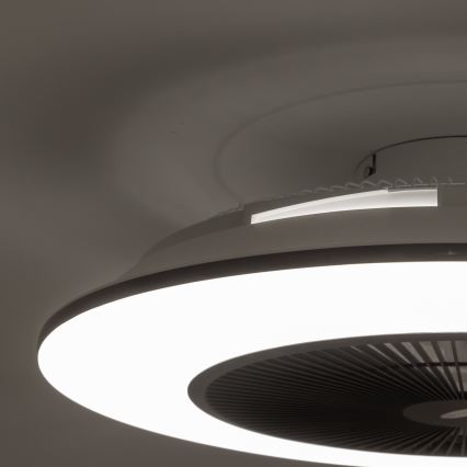 Brilagi - LED Dimbar lampa med fläkt AURA LED/38W/230V 3000-6000K svart+ fjärrkontroll