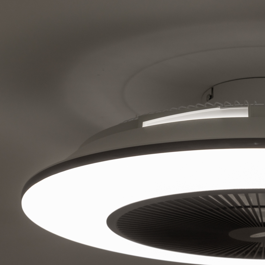 Brilagi - LED Dimbar lampa med fläkt AURA LED/38W/230V 3000-6000K svart+ fjärrkontroll