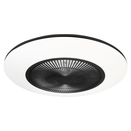 Brilagi - LED Dimbar lampa med fläkt AURA LED/38W/230V 3000-6000K svart+ fjärrkontroll