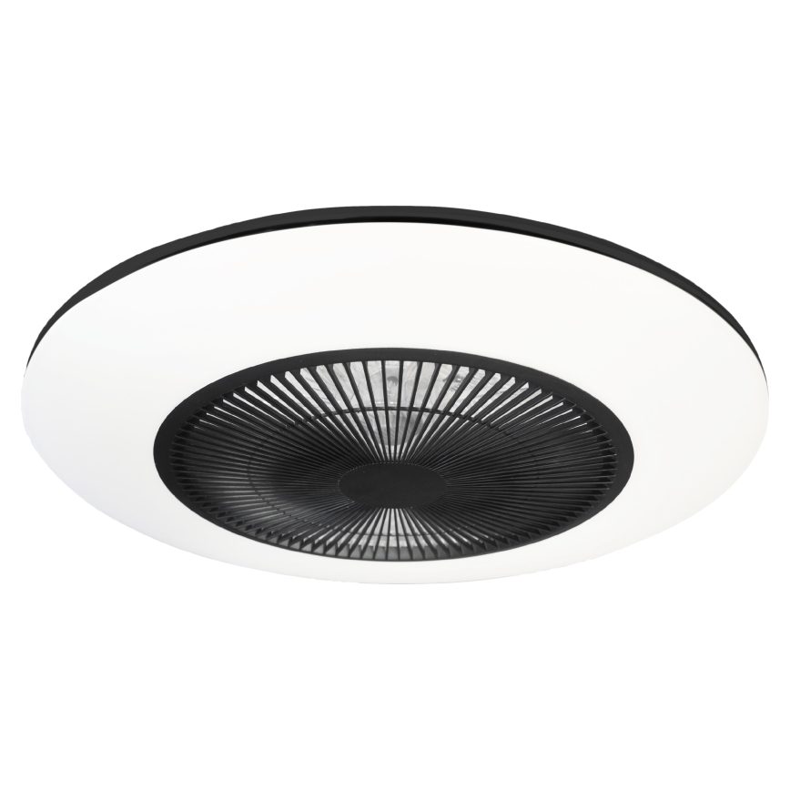 Brilagi - LED Dimbar lampa med fläkt AURA LED/38W/230V 3000-6000K svart+ fjärrkontroll