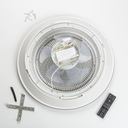 Brilagi - LED Dimbar lampa med fläkt AURA LED/38W/230V 3000-6000K white + fjärrkontroll